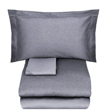 Carica l'immagine nel visualizzatore di Gallery, Completo copripiumino matrimoniale in raso di puro cotone TEA SOMMA