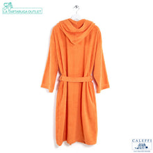 Carica l'immagine nel visualizzatore di Gallery, Accappatoi Junior Caleffi Minorca 100% cotone Arancio