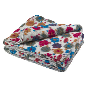 Plaid margherite lana cotta