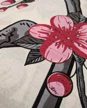 Carica l&#39;immagine nel visualizzatore di Gallery, Mezzero indiano 100% cotone stampato a mano disegno Sakura- Sobel
