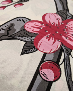 Mezzero indiano 100% cotone stampato a mano disegno Sakura- Sobel