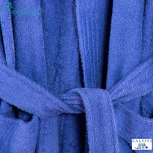 Carica l&#39;immagine nel visualizzatore di Gallery, Accappatoi Junior Caleffi Minorca 100% cotone Blu
