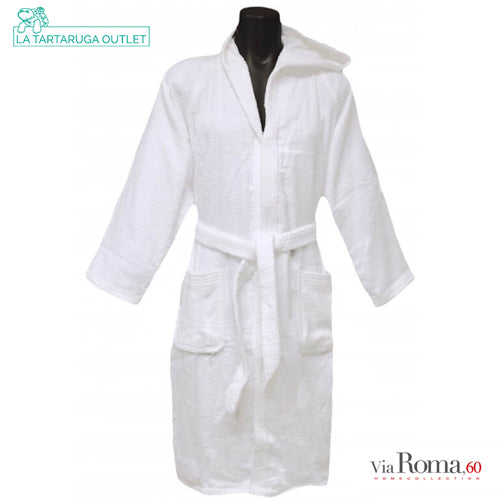 Accappatoio Spugna Via Roma, 60 - Bianco 100% Cotone