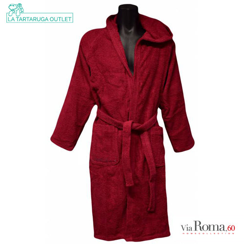 Accappatoio Spugna Via Roma, 60 - Bordeaux 100% cotone