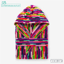 Carica l&#39;immagine nel visualizzatore di Gallery, Accappatoio Fantasia Square Spugna 100% Cotone Riviera
