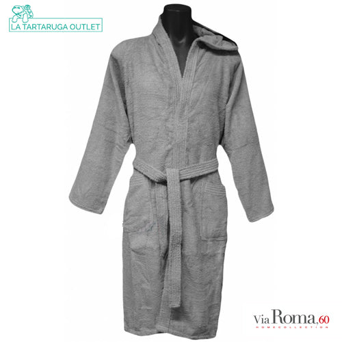 Accappatoio Spugna Via Roma, 60 - Grigio 100% cotone