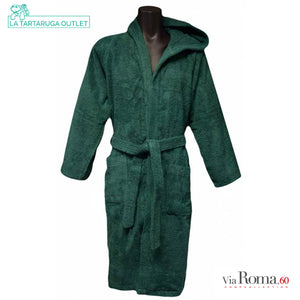 Accappatoio Spugna Via Roma 60 - Verde Inglese 100% Cotone