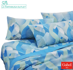 Completo Lenzuola Matrimoniali Summit Gabel - Azzurro 100% cotone