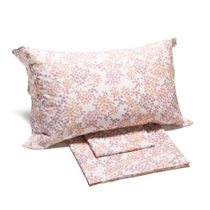 Completo lenzuola matrimoniali Caleffi Milk puro cotone corallo